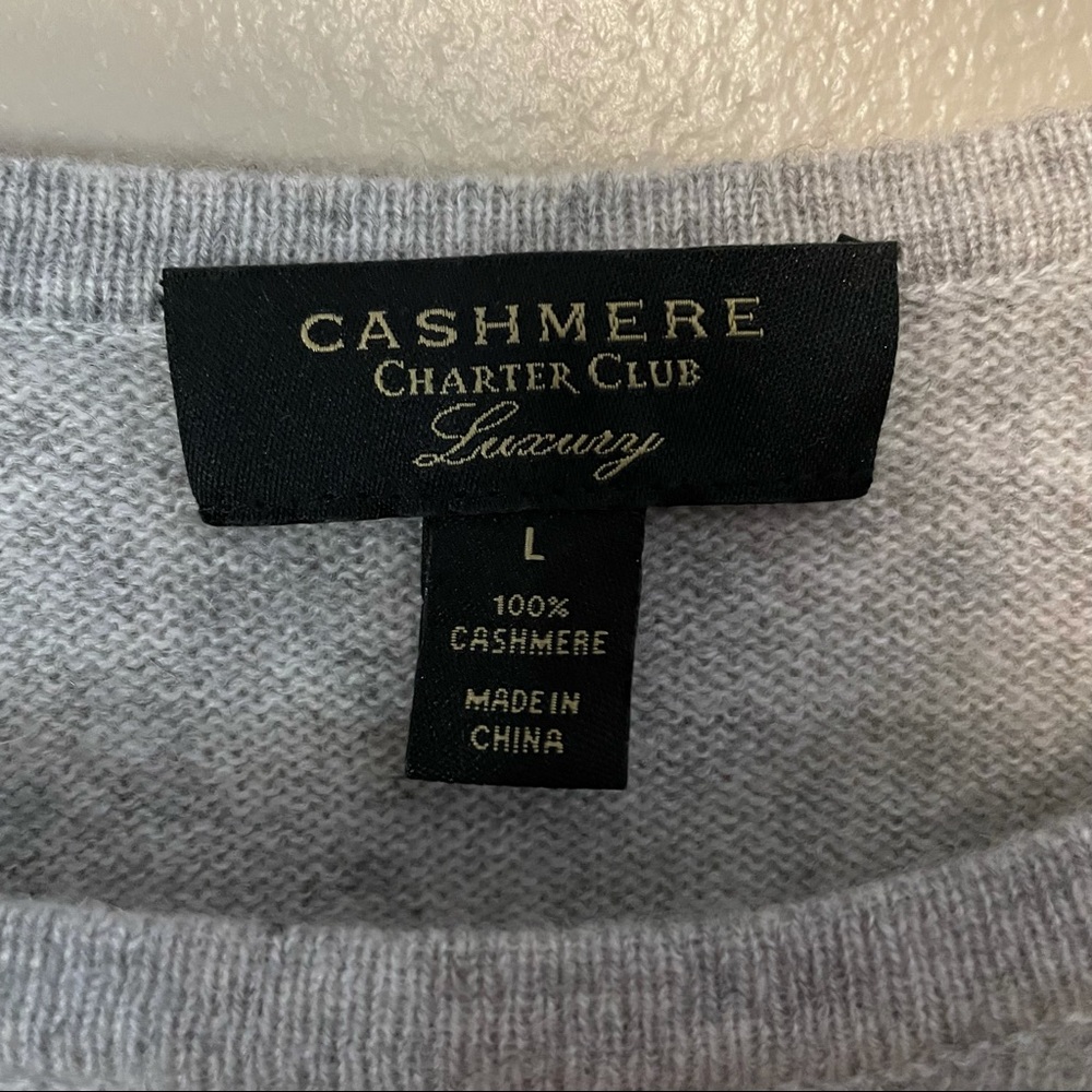 Cashmere Charter Club Grey Sweater - Picture 6 of 6